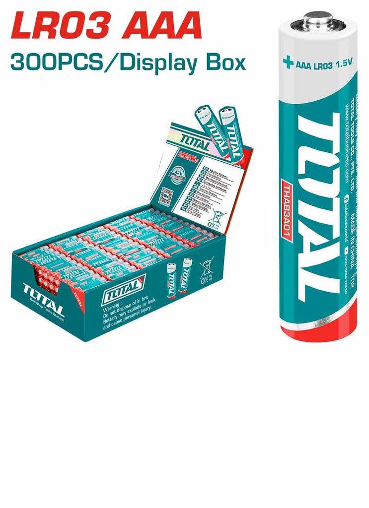 TOTAL PILES ALCALINE 1.5V AAA  