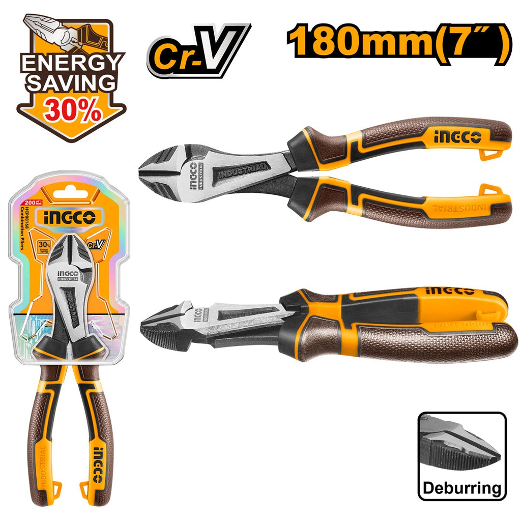 INGCO PINCE COUPANTE DIAGONALE 180MM A HAUTE PERFORMANCE [HHHDCP28180]