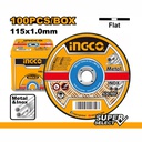 [MCD10115100] INGCO JEU DE 100 DISQUES ABRASIFS 115MM SS [MCD10115100]