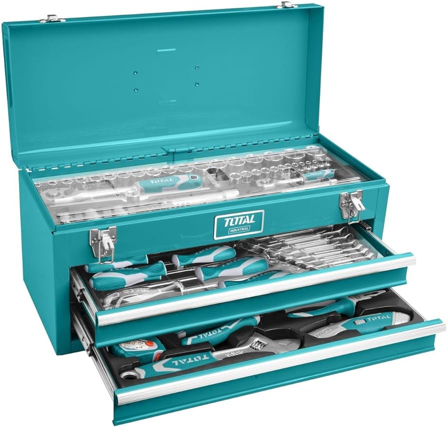 TOTAL BOITE A OUTILS 97 PCS TOOLS 