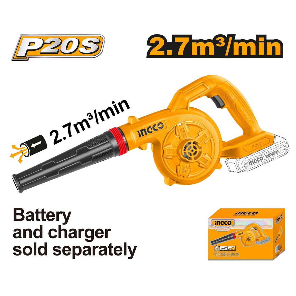 INGCO SOUFFLEUR 20V (SANS BATTERIE/CHARGEUR) SI  [CABLI2078]