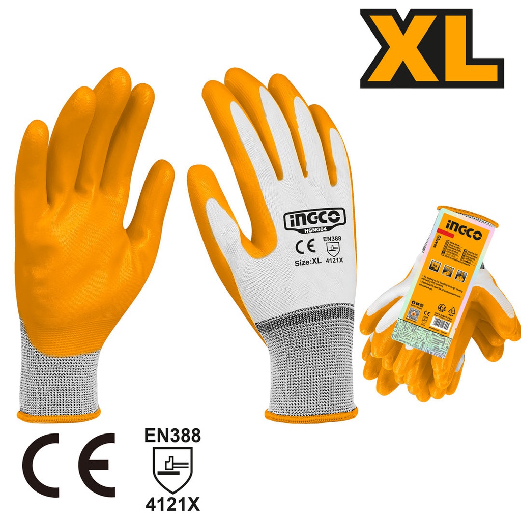 INGCO GANTS EN NITRILE XL  NR  [HGNG04]