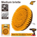 [WCBM1041] INGCO BROSSE DE NETTOYAGE 4" POUR VISSEUSE À POILS SOUPL  
