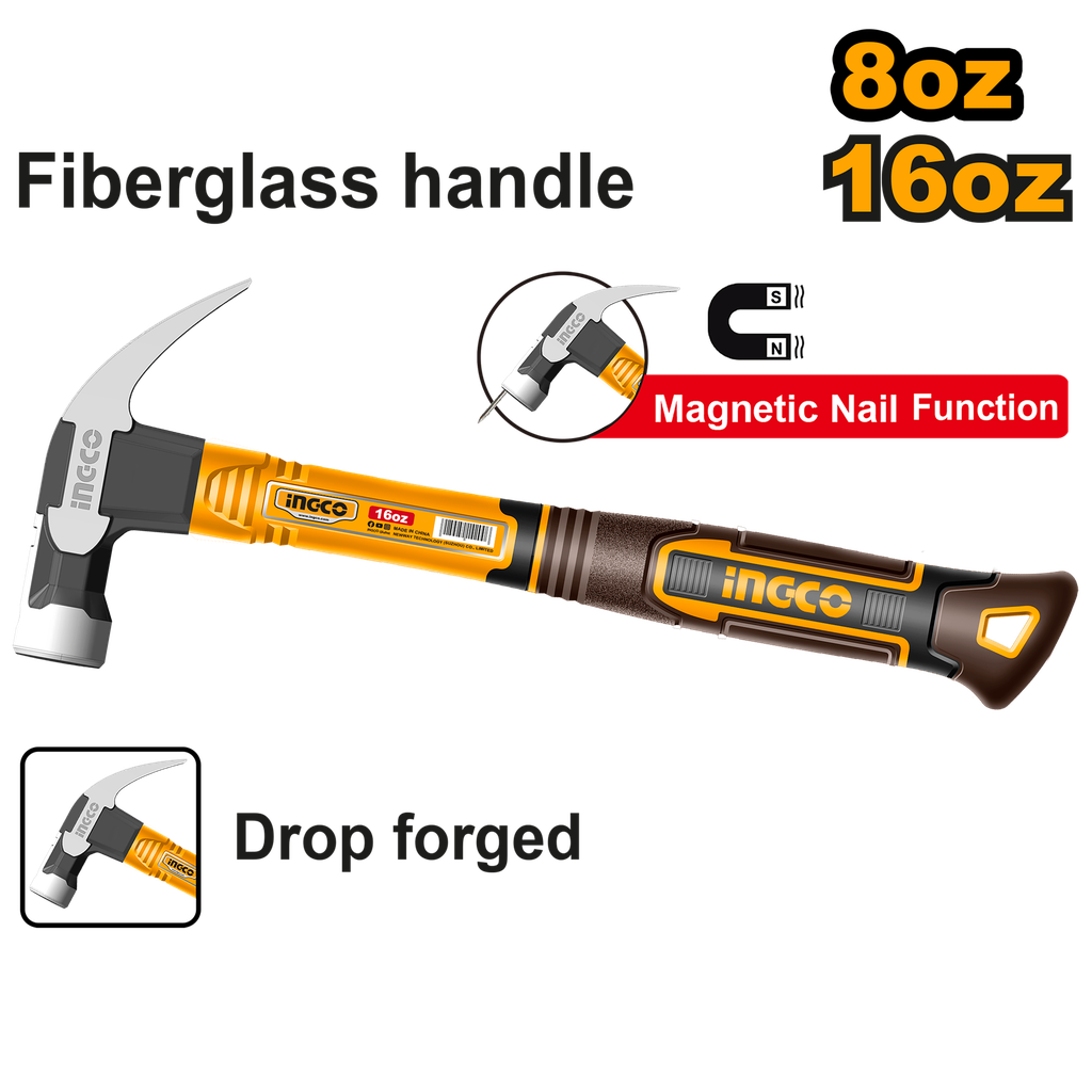 INGCO MARTEAU DE MENUISIER 220G TÊTE FORGEE SI NR  [HCH81008]