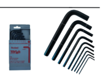 JEU CLE MALES COURTES 9 PCS NOBEL