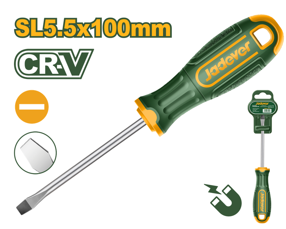 JADEVER TOURNEVIS PLAT SL5,5X100MM CRV  [JDSD1254]