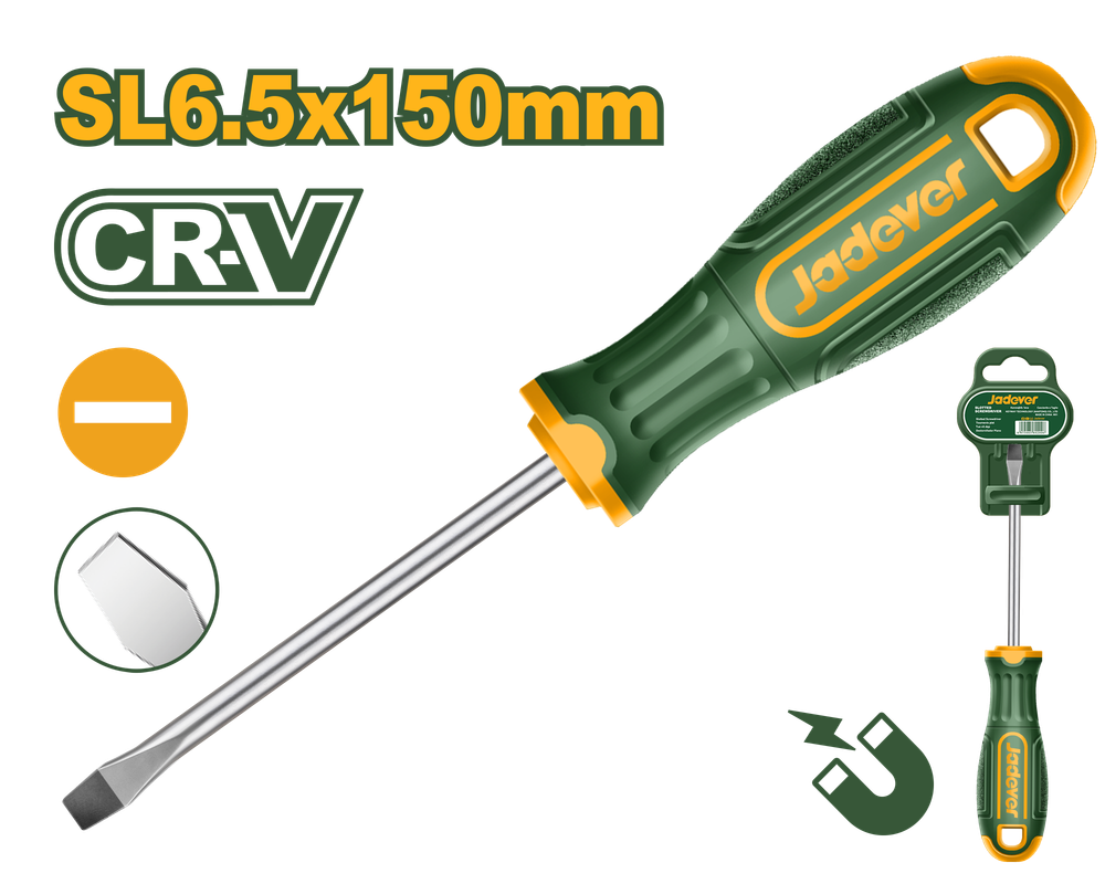 JADEVER TOURNEVIS PLAT 6.5*150MM  [JDSD1266]