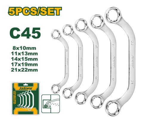 JADEVER JEU DE 5 CLÉS POLYGONALE DEMILUNE  