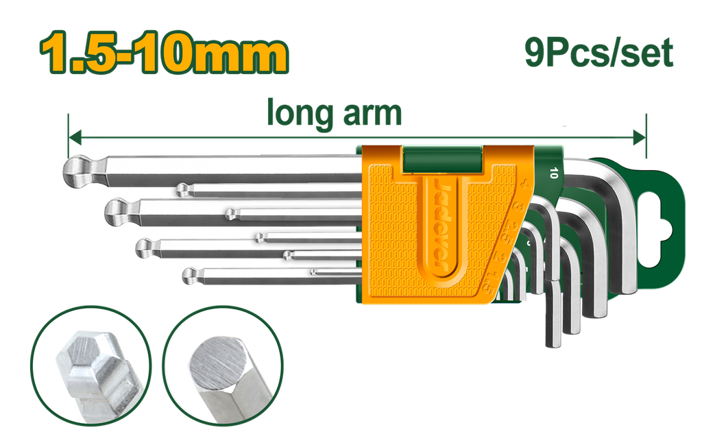 JADEVER CLÉ HEXAGONALE À BILLE  [JDHK2291]