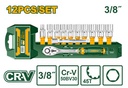 [JDST3212] JADEVER JEU DE 12 DOUILLE 8-10-11-12-13-14-15-16-17-19 MM AVEC CLIQUET 3/8"  