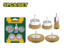 [JDCE6401] JADEVER ENSEMBLE DE 5 BROSSES MÉTALLIQUES  