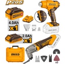 [COSLI230703] INGCO PACK OUTIL MULTIFONCTIONS/DÉCAPEUR THERMIQUE20V/2BATTERIES [COSLI230703]