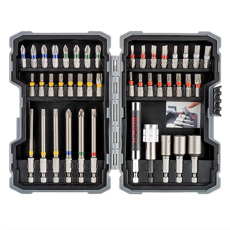 BOSCH COFFRET EMBOUTS ET DOUILLES  43 PIECES   