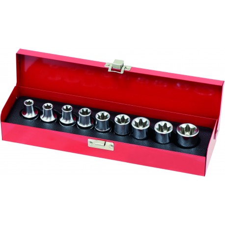 NOBEL COFFRET 9 PCS DOUILLES TORX FEMELLE T10 A T24  