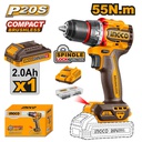 INGCO VISSEUSE BRUSHLESS 20V 1BAT 55NM  [CDLI205582]