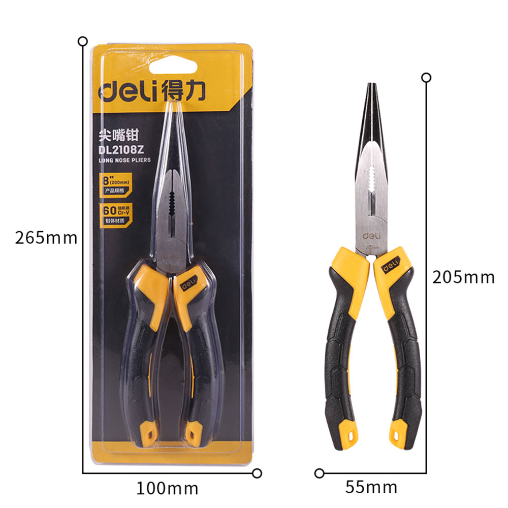 DELI Pince à bec long 8" [DL2108Z]
