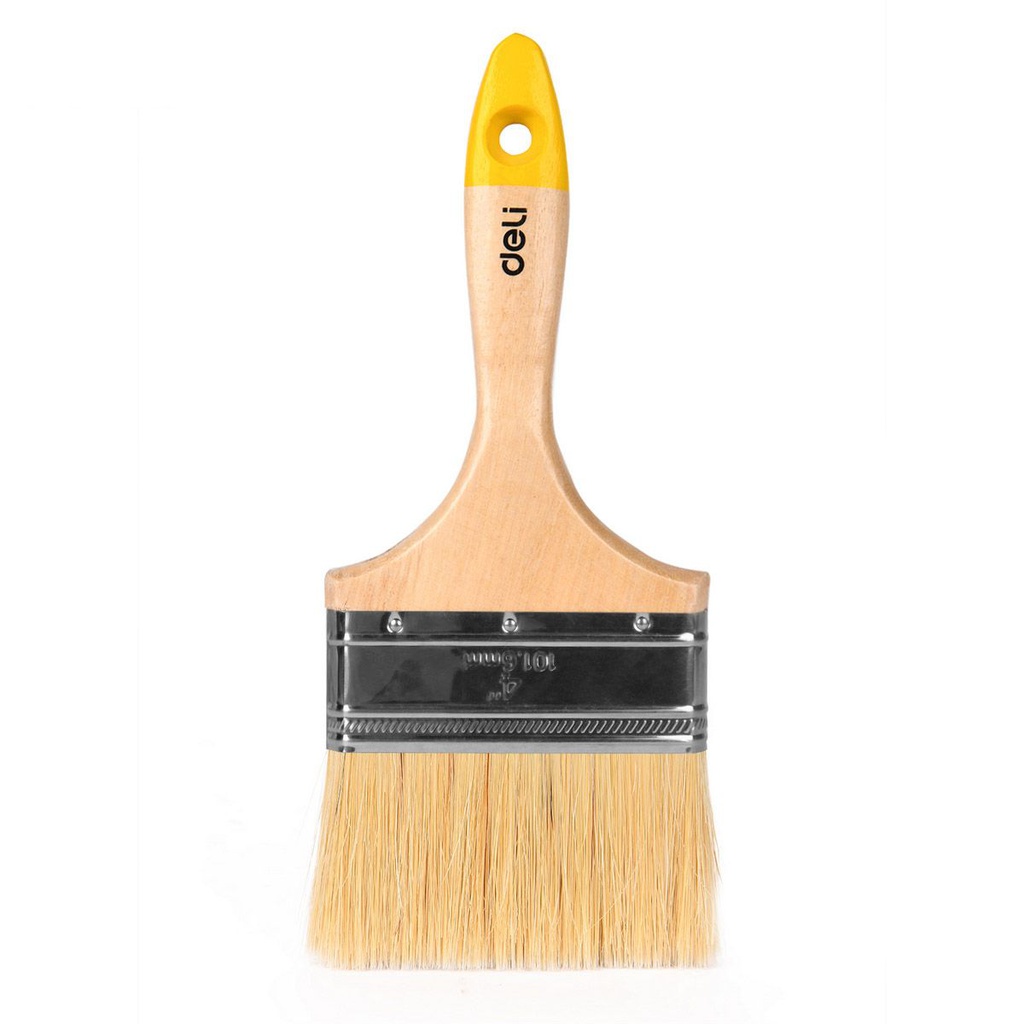 DELI PINCEAU À MANCHE EN BOIS TAILLE : 4 "  