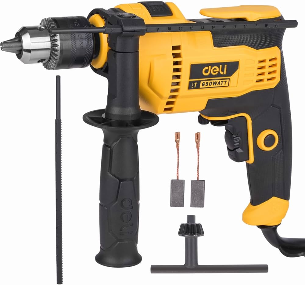 DELI Perceuse à percussion 650W 13mm [DL-CZ13-E5]