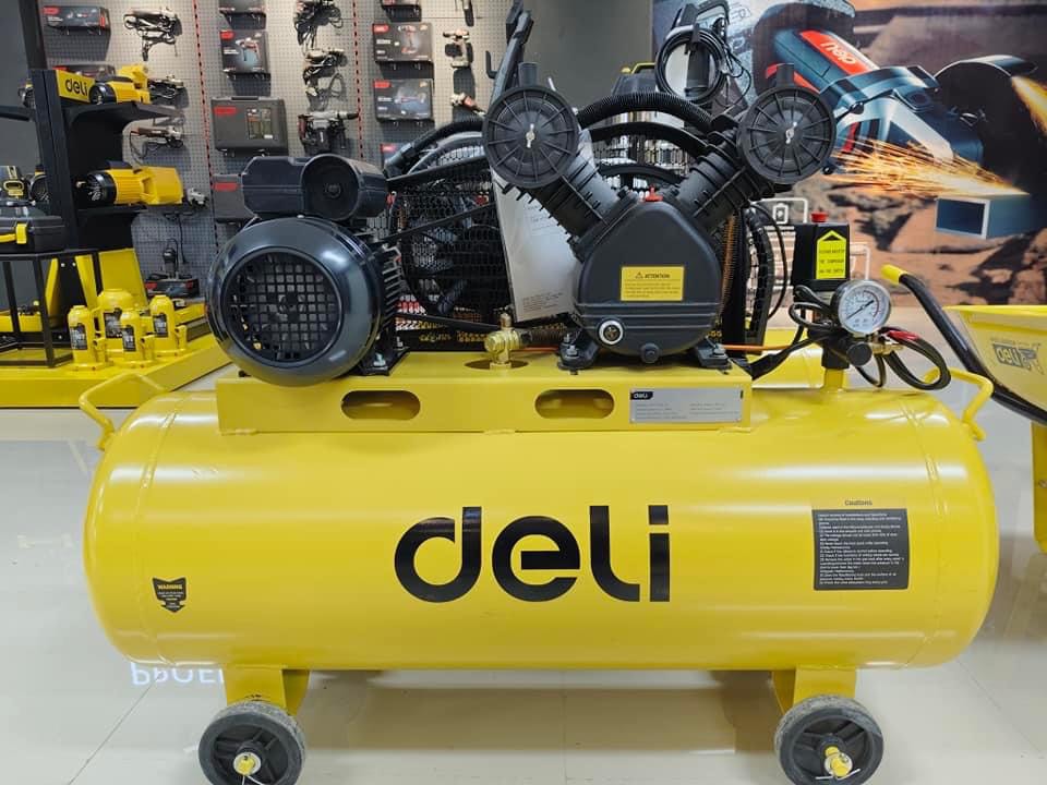 DELI COMPRESSEUR D’AIR À COUROIE 2200W 100L  