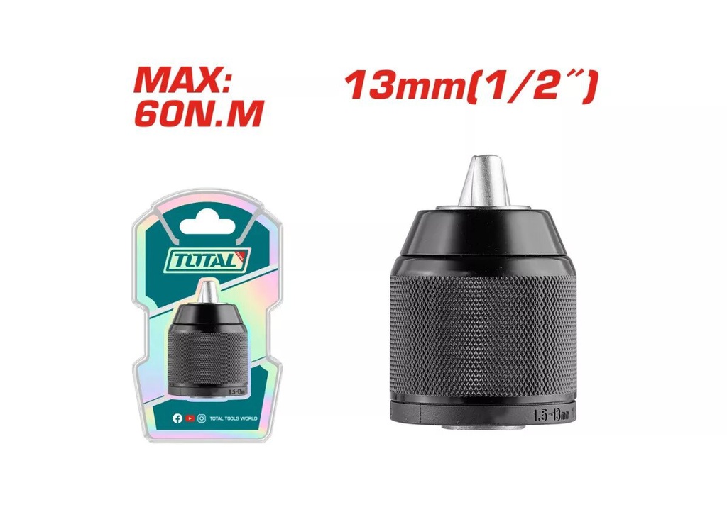 TOTAL MANDRIN A PERCUSSION 13MM SANS CLE 