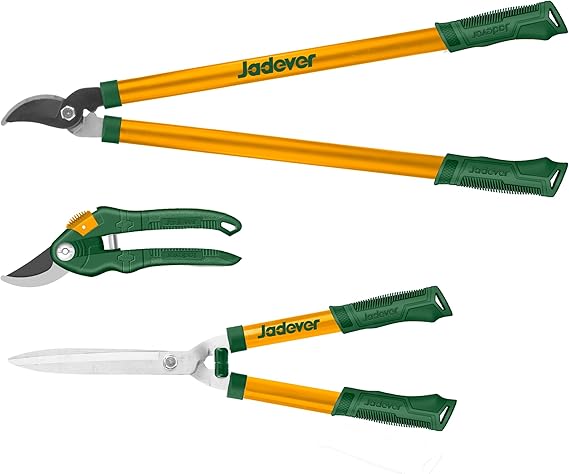 JADEVER SET DE 3 CISAILLES DE JARDIN 200-550-690MM  