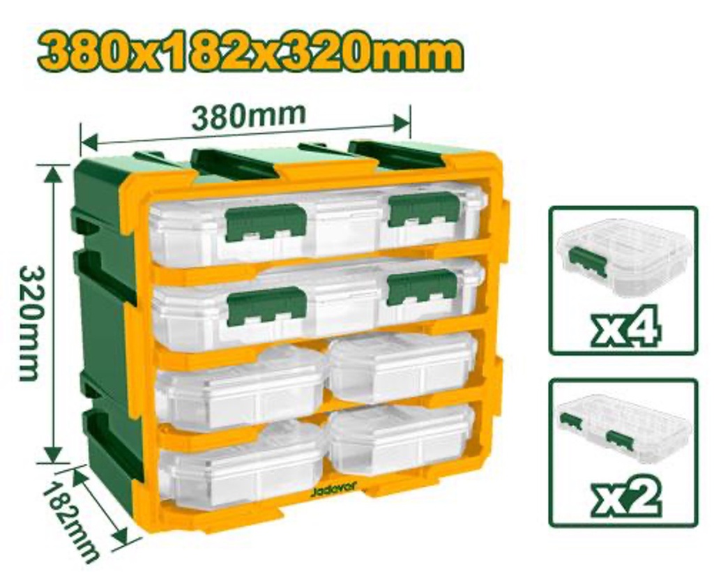 JADEVER BOITE DE RANGEMENT PLASTIQUE 6 TIROIRS   