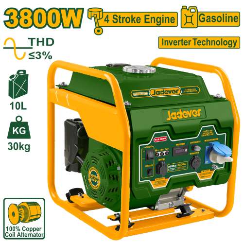 JADEVER GÉNÉRATEUR D’ESSENCE À ONDULEUR 3.8KW  