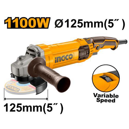 INGCO MEULEUSE 125MM 1100W AVEC VARIATEUR [AG1100385]