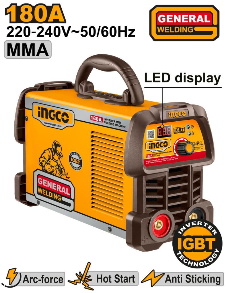 INGCO POSTE A SOUDER 180A ONDULEUR MMA  