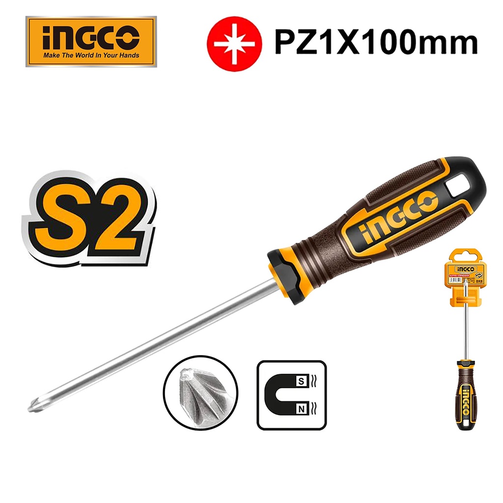 INGCO TOURNEVIS PZ1 D: 5MM L:100 NR [HSDPZ1100]