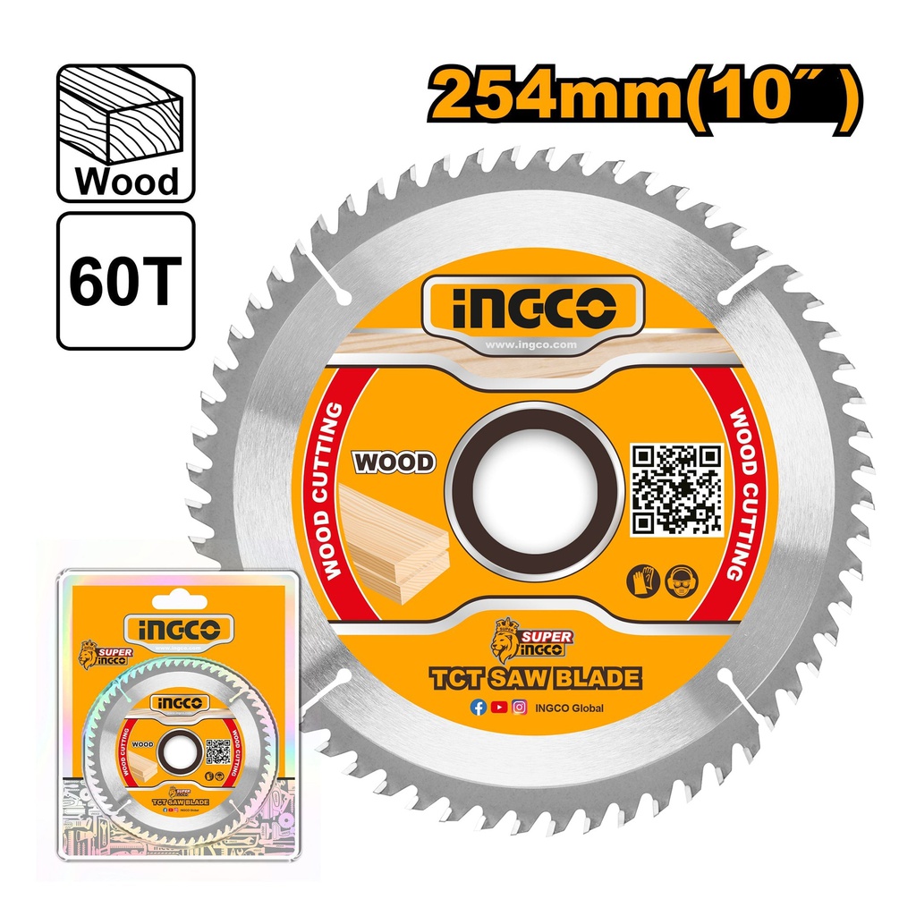 INGCO LAME SCIE CIRCILAIRE BOIS 254MM 60 DENTS  