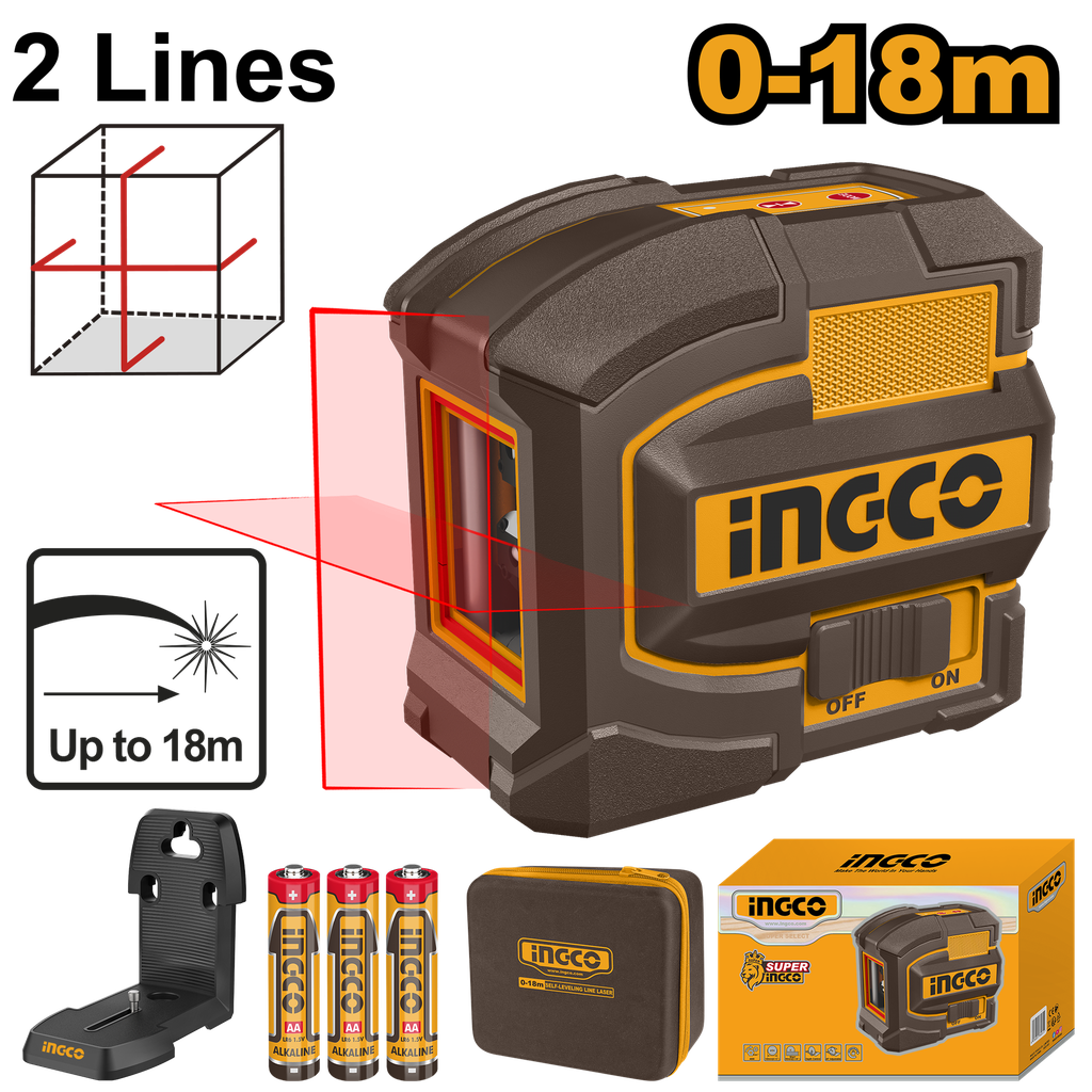 INGCO NIVEAU LASER AUTO NIVELLEMENT 18M   [HLL156503]
