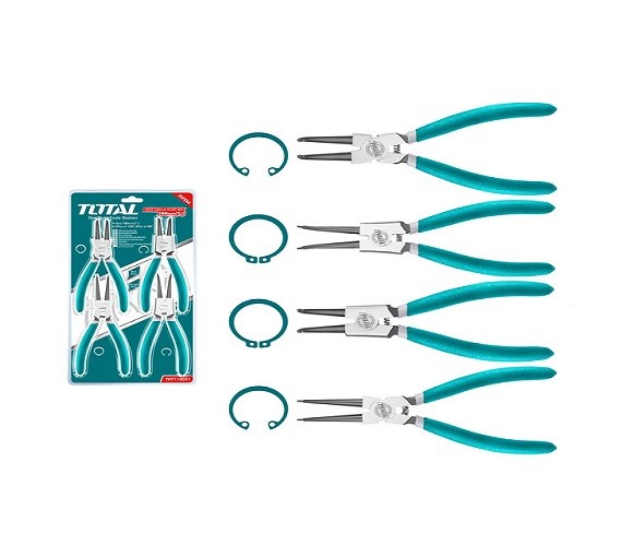TOTAL ENSEMBLE DE 4 PINCES À CIRCLIPS THT114041 7″ TOOLS MAROC 