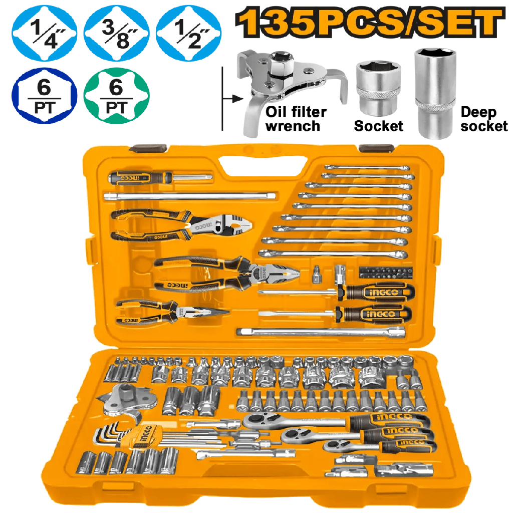 INGCO COFFRET A OUTILS 135PCS  [HKTHP21351]