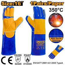 INGCO GANTS POUR SOUDAGE GANTS EN CUIR NR  