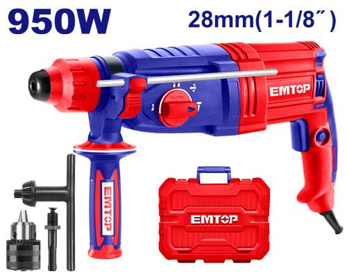 EMTOP MARTEAU PERFORATEUR 28MM - 950W 