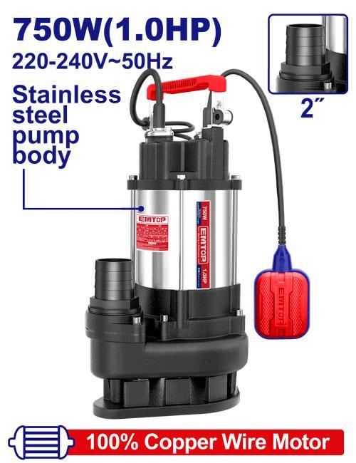 EMTOP POMPE SUBMERSIBLE POUR EAUX USÉES 13M 