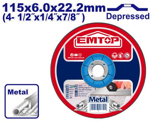 EMTOP DISQUE À MEULER 115x6,0MM 