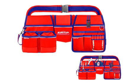 EMTOP CEINTURE PORTE-OUTILS - 11 POCHES + PORTE MARTEAU 