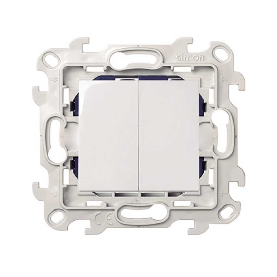 MEC DOUBLE INTRRUPTEUR BLANC SIMON 24