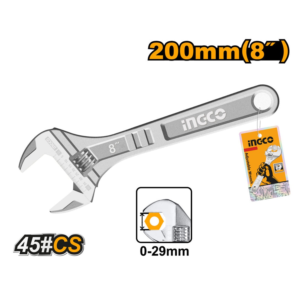 INGCO CLE A MOLETTE 200MM [HADW131082]