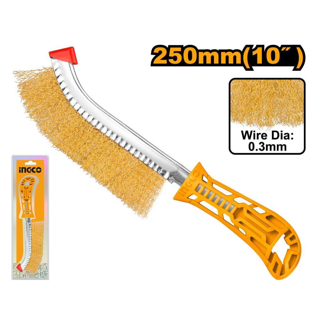 INGCO BROSSE A FILS METALLIQUES AVEC MANCHE  [HWB02250]