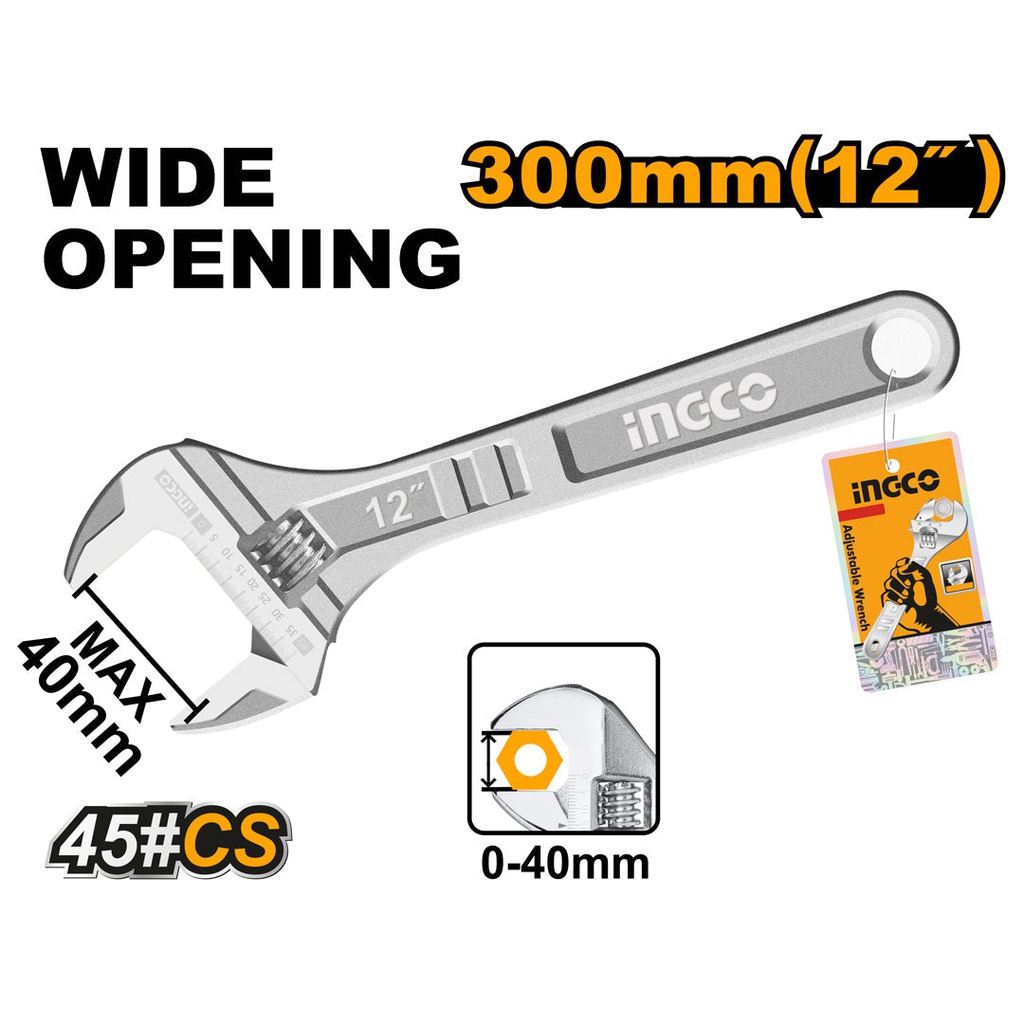 INGCO CLE A MOLETTE 300MM  