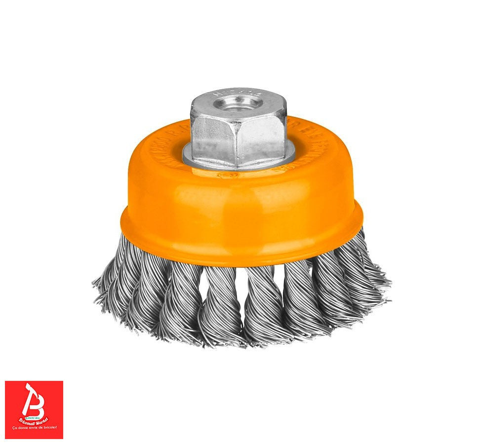 INGCO BROSSE METALLIQUE TORSADEE 75MM  