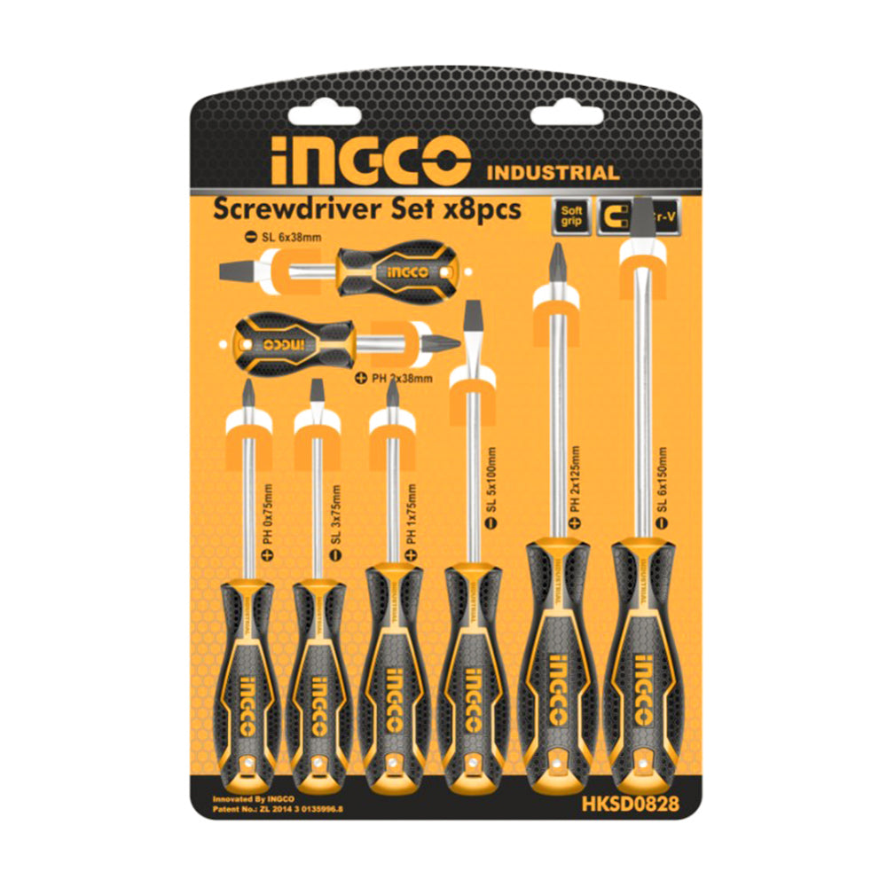 INGCO SET DE 8 TOURNEVIS  