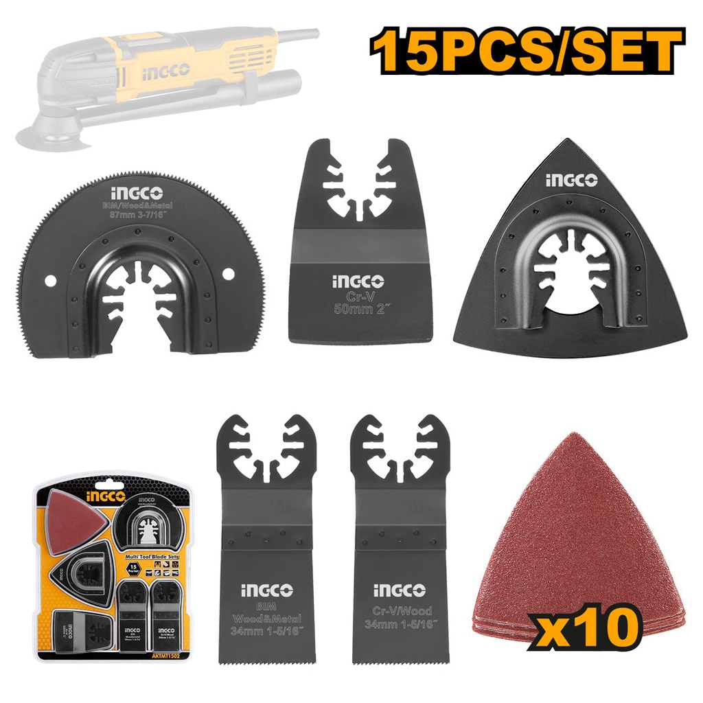 INGCO SET DE LAMES POUR OUTILS MULTIFONCTIONS  