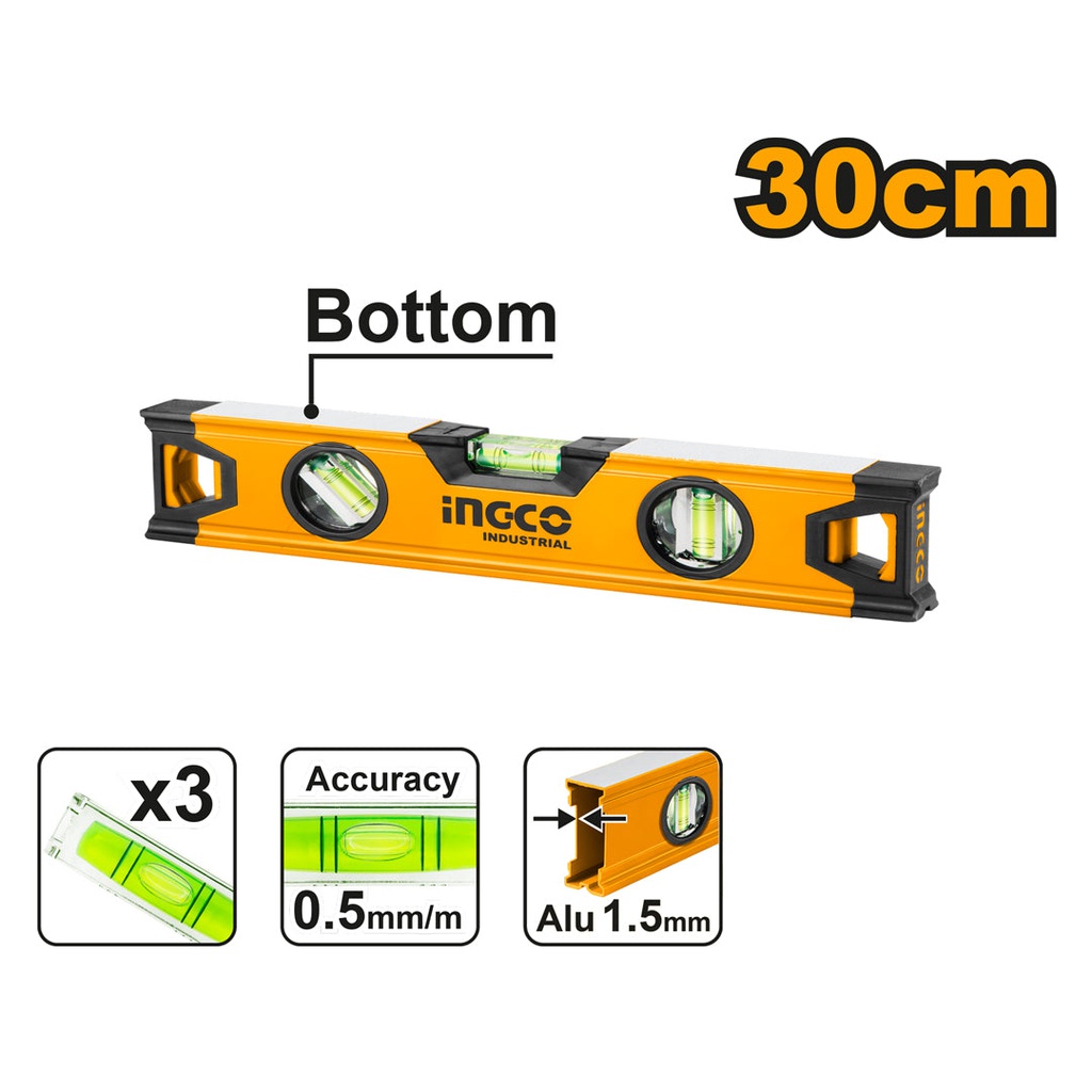INGCO NIVEAU A BULLE 30CM ALUMINUM  [HSL08030]