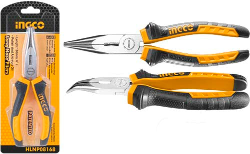 INGCO PINCE A BEC COUDE 160MM SS  