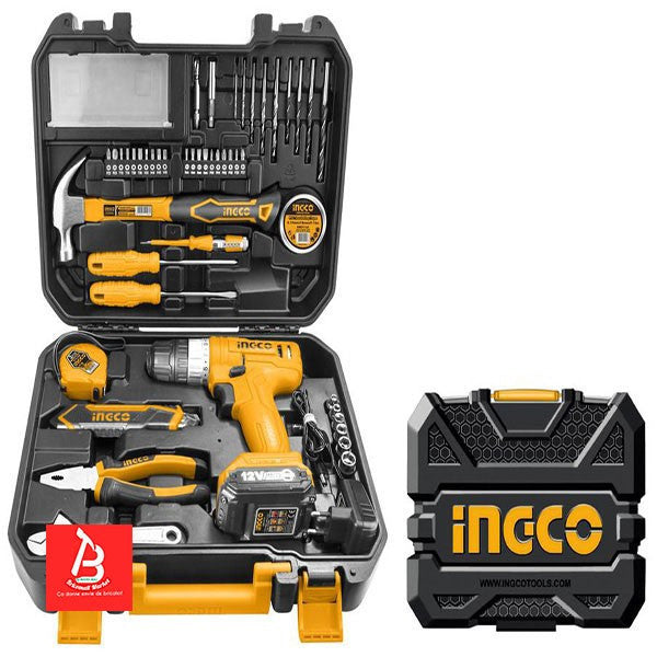 INGCO COFFRET VISSEUSE 12V + 126 OUTILS/ACCESSOIRES [HKTHP11271]