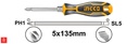 INGCO JEU DE TOURNEVIS 2EN1 PH1+SL5 [AKISD0203]